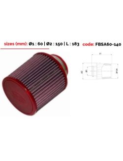 BMC conical filter Single Air Top carbon diam 60 mm